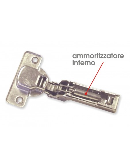 CERNIERE CON AMMORTIZZATORE INTEGRATO - Ø 35 - COLLO ALTO - 2 PZ.