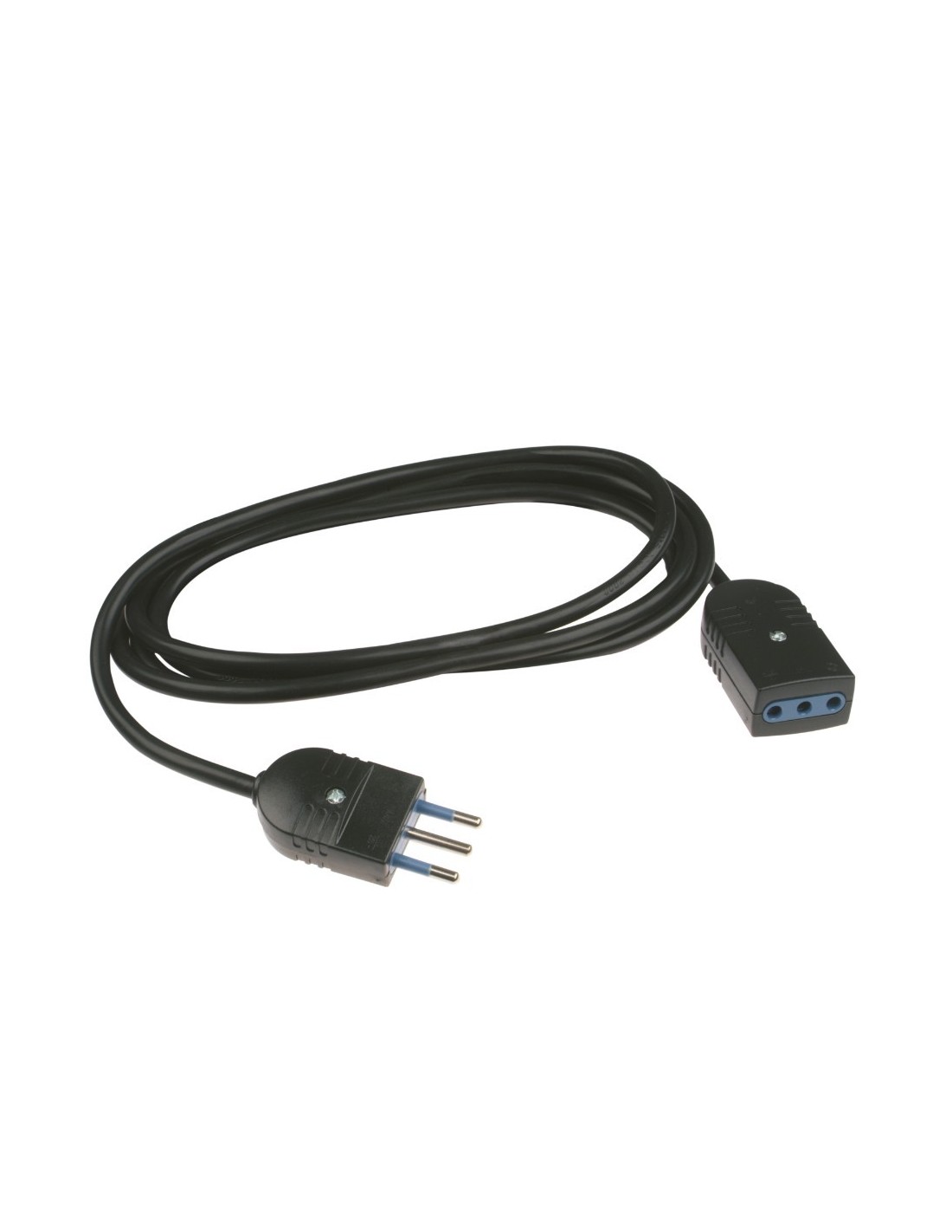 Zenitech Prolunga Elettrica Schuko 5m: Cavo HO3VV-F 2x1 Mm² Con Sicurezza Bambini, Nero