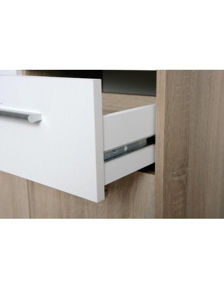 MOBILE INGRESSO SALOTTO CREDENZA BUFFET ROVERE/BIANCO 77x77 CM