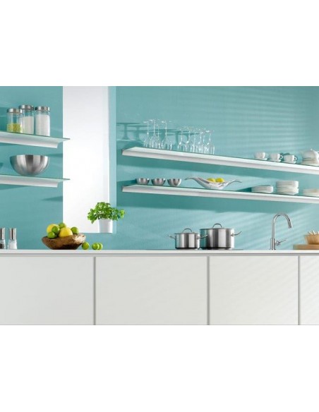 MENSOLA STANDARD IN VETRO TRASPAR. 600 X 120 X 8 MM