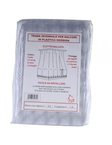 TENDA DA BALCONE IN PVC BIANCA 150X300 TENDA DA BALCONE IN PVC BIANCA 150X300