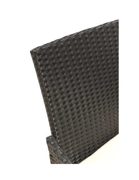 SET DA GIARDINO POLYRATTAN MARRONE CUSCINO AVORIO