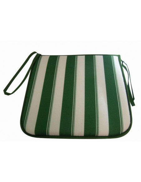 CUSCINO DA SEDUTA A RIGHE VERDE 2 PZ