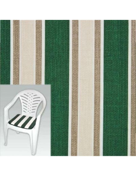 CUSCINO DA SEDUTA A RIGHE VERDE 2 PZ