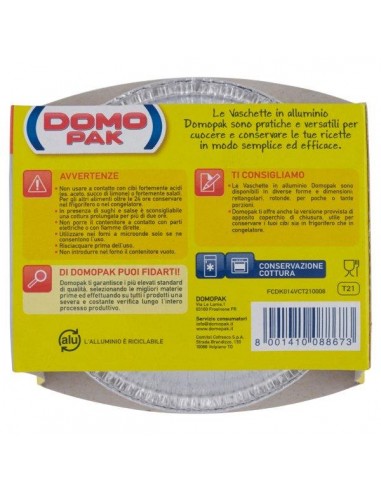 DOMOPAK - VASCHETTE 1 PORZIONE 12 PZ DOMOPAK - VASCHETTE 1 PORZIONE 12 PZ