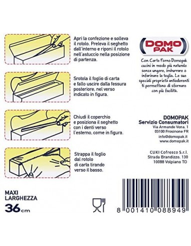 DOMOPAK - CARTA FORNO H36CM M50 DOMOPAK - CARTA FORNO H36CM M50