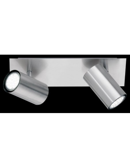 FARETTO 2 LUCI REGOLABILE NICHEL OPACO