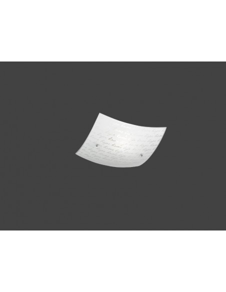 PLAFONIERA IN VETRO CON SCRITTE 30X30 CM