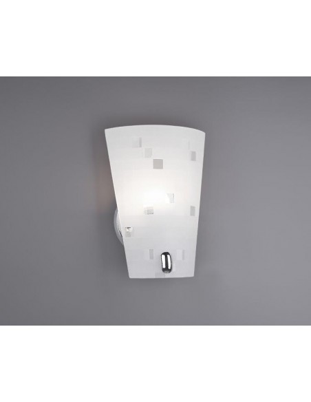 APPLIQUE IN VETRO SATINATO H. 23CM