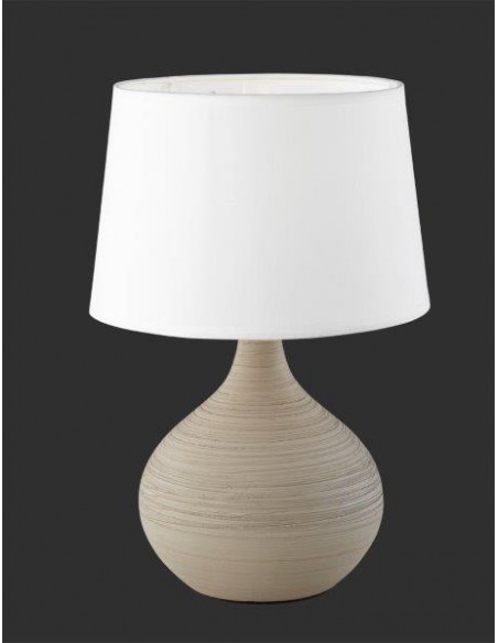 LAMPADA DA TAVOLO CON BASE IN CERAMICA CAPPUCCINO