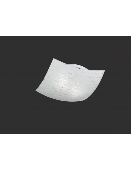 PLAFONIERA IN VETRO CON SCRITTE 40X40 CM