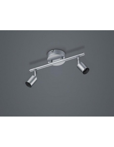 FARETTO DA SOFFITTO 2 LUCI TITANO