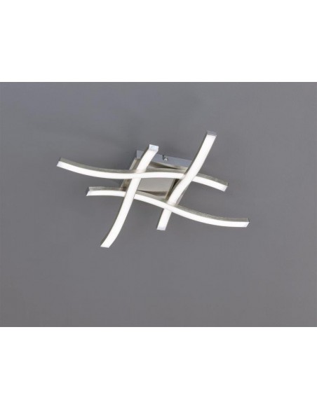 PLAFONIERA 4 LED NICHEL OPACO