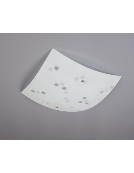 PLAFONIERA IN VETRO SATINATO 30X30CM