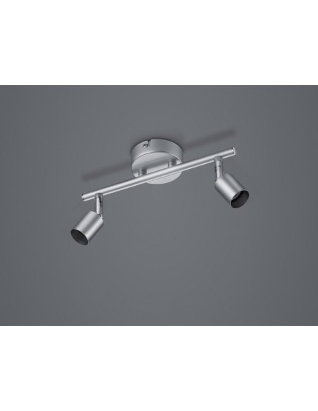 FARETTO DA SOFFITTO 2 LUCI TITANO