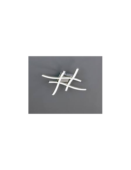 PLAFONIERA 4 LED NICHEL OPACO