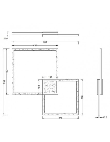 PLAFONIERA LED IN METALLO ANTRACITE