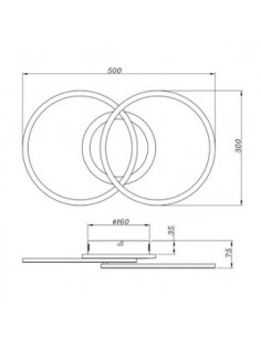 PLAFONIERA LED CERCHI TITANO 2