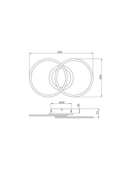 PLAFONIERA LED CERCHI TITANO