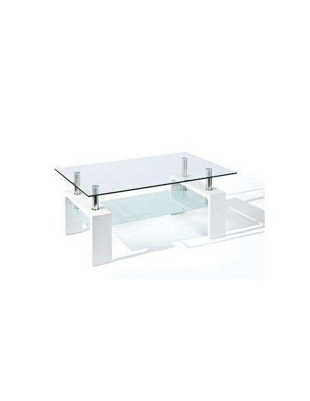 TAVOLINO SALOTTO CON VETRO BIANCO