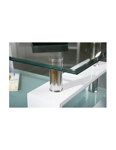 TAVOLINO SALOTTO CON VETRO BIANCO TAVOLINO SALOTTO CON VETRO BIANCO