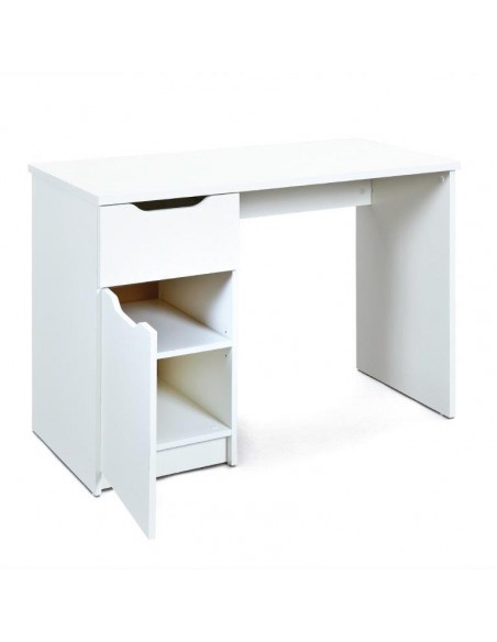 SCRIVANIA STUDIO/UFFICIO 1 ANTA 1 CASSETTO BIANCO