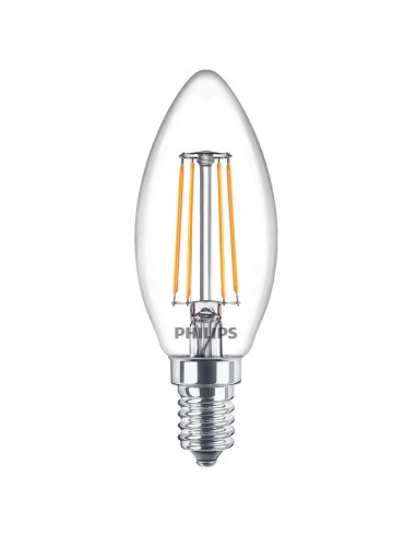 LAMPADINA A LED FILAMENTO "PHILIPS" CANDELA 60W E14 2700K, LUCE CALDA