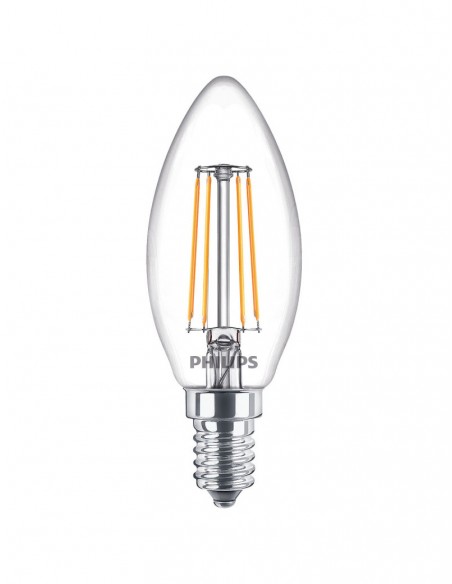 LAMPADINA A LED FILAMENTO "PHILIPS" CANDELA 60W E14 2700K, LUCE CALDA