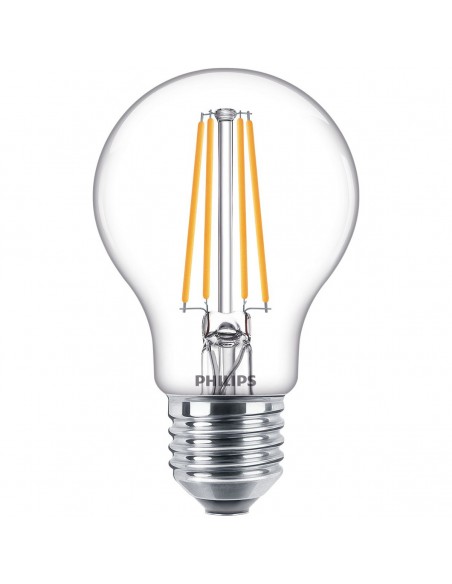 LAMPADINA A LED A FILAMENTO "PHILIPS" GOCCIA 60W E27 2700K, LUCE CALDA