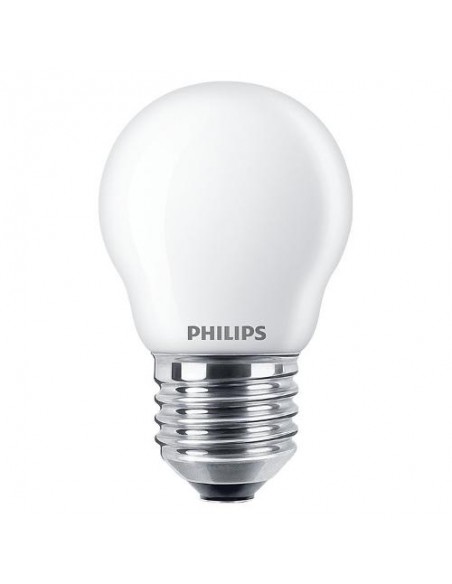 LAMPADINA A LED IN VETRO "PHILIPS" SFERA 40W E27 2700K, LUCE CALDA