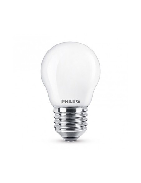 LAMPADINA A LED IN VETRO "PHILIPS" SFERA 60W E27 2700K, LUCE CALDA
