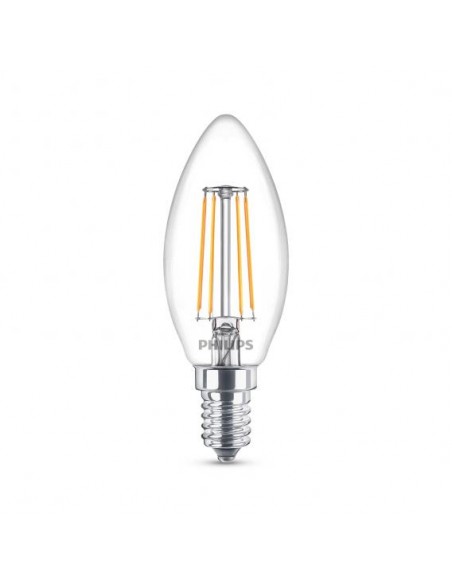 LAMPADINA A LED A FILAMENTO "PHILIPS" CANDELA 40W E14 2700K, LUCE CALDA