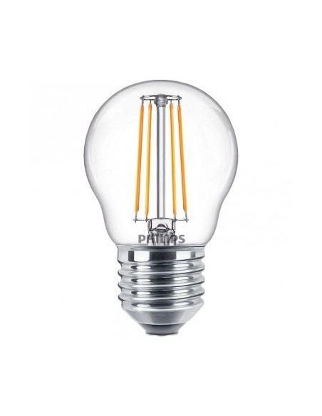 LAMPADINA A LED A FILAMENTO "PHILIPS" SFERA 40W E27 2700K, LUCE CALDA