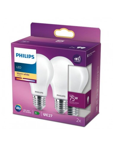 Philips Led sfera vetro 75W E27 2700K 4 pz