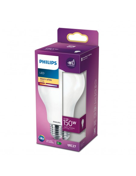 LAMPADINA A LED IN VETRO "PHILIPS" GOCCIA 150W E27 2700K, LUCE CALDA