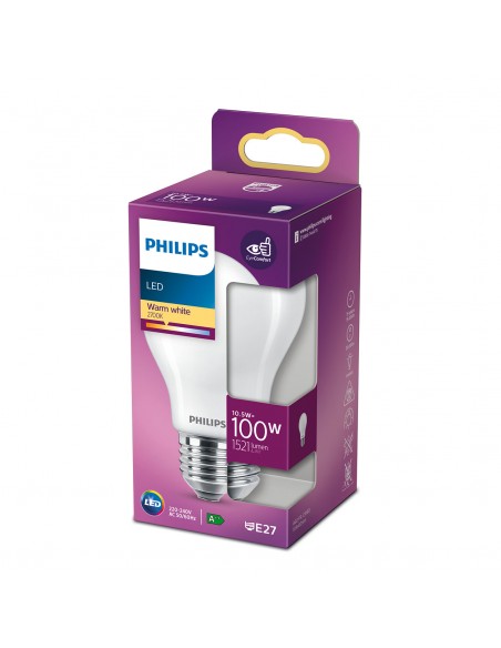 LAMPADINA A LED IN VETRO  "PHILIPS" GOCCIA 100W E27 2700K, LUCE CALDA