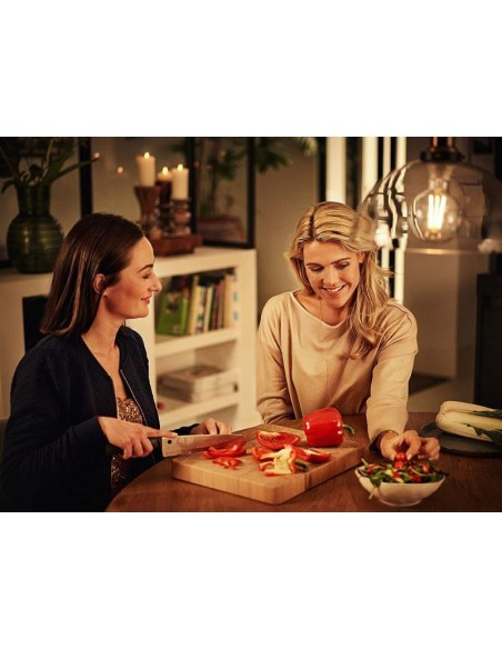 LAMPADINA A LED A FILAMENTO "PHILIPS" GLOBO 60W E27 2700K, LUCE CALDA