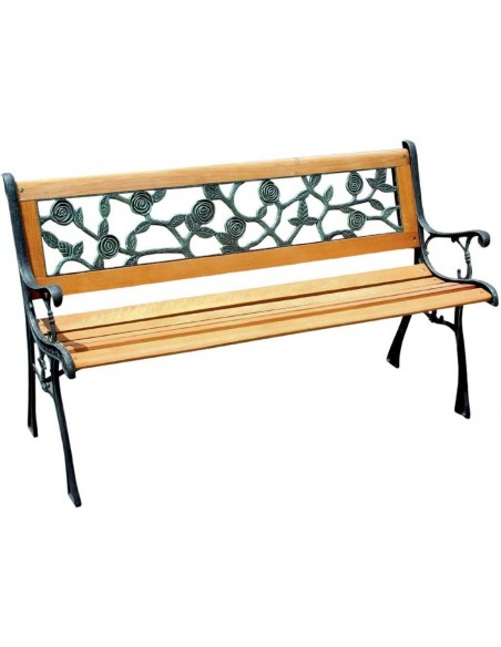 PANCHINA DA GIARDINO IN LEGNO E FERRO