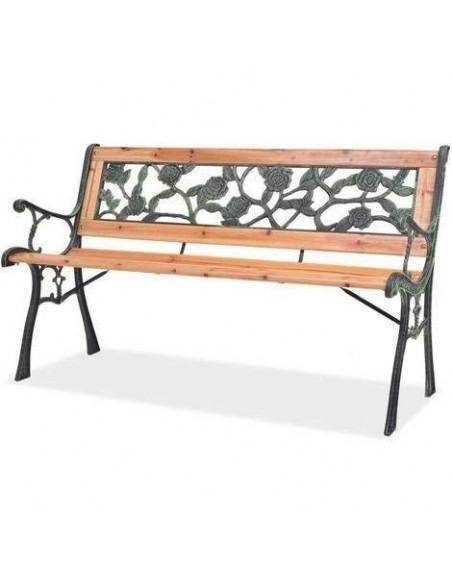 PANCHINA DA GIARDINO IN LEGNO E FERRO