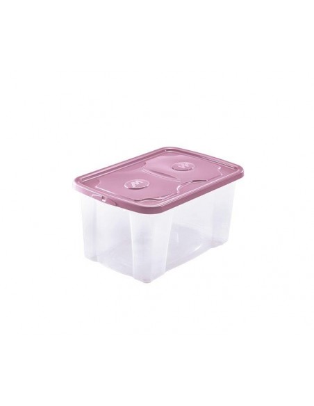 CONTENITORE TRASPARENTE CON COPERCHIO GRIGIO 15,4L