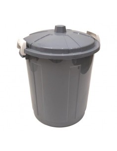 CONTENITORE TRASPARENTE CON COPERCHIO GRIGIO 64L