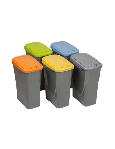 PATTUMIERA CON COPERCHIO 25L AZZURO