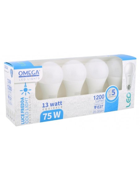 GOCCIA LED 5PZ 6000K 1200LM E27