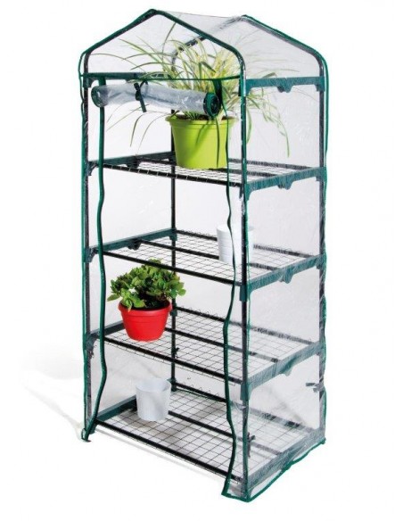 SERRA 4 RIPIANI CON TELO IN PVC 69X49X157 CM