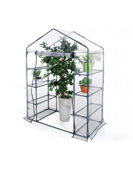 SERRA A CASETTA 8 RIPIANI CON TELO IN PVC 140X72,5X195 CM