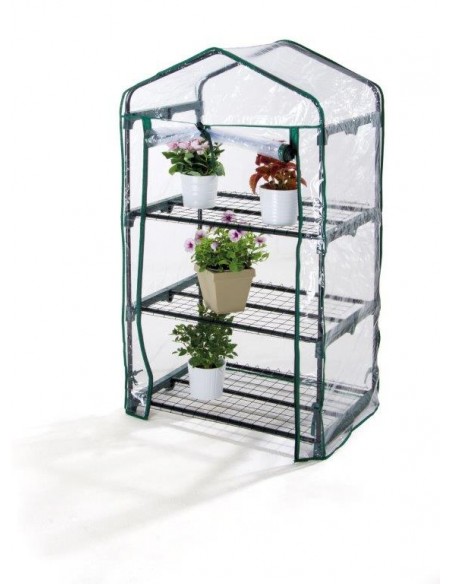 SERRA A TRE RIPIANI CON TELO IN PVC 69X49X125 CM