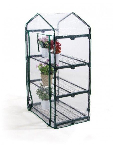 SERRA A TRE RIPIANI CON TELO IN PVC 69X49X125 CM