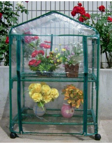 SERRA A DUE RIPIANI CON RUOTE E TELO... SERRA A DUE RIPIANI CON RUOTE E TELO...