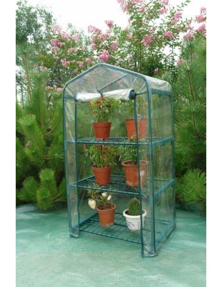 SERRA A TRE RIPIANI CON TELO IN PVC 69X49X125 CM