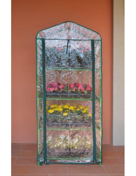 SERRA 4 RIPIANI CON TELO IN PVC 69X49X157 CM